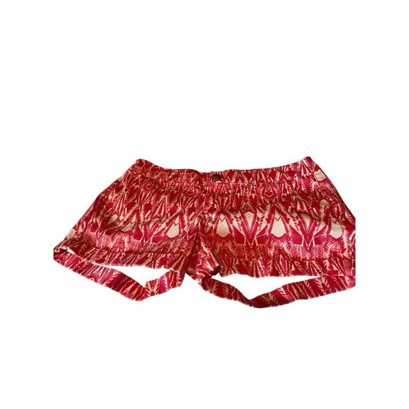 American Eagle Outfitters Women’s MIDI Stretch Shorts Size 10 Pink Aztec - Picture 6 of 9